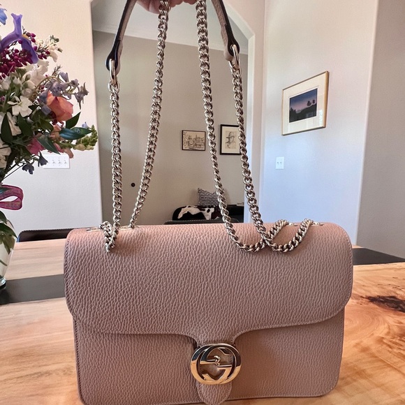 Authentic Gucci Calfskin Dollar Interlocking G Shoulder Bag, purchased in Italy - Picture 6 of 16